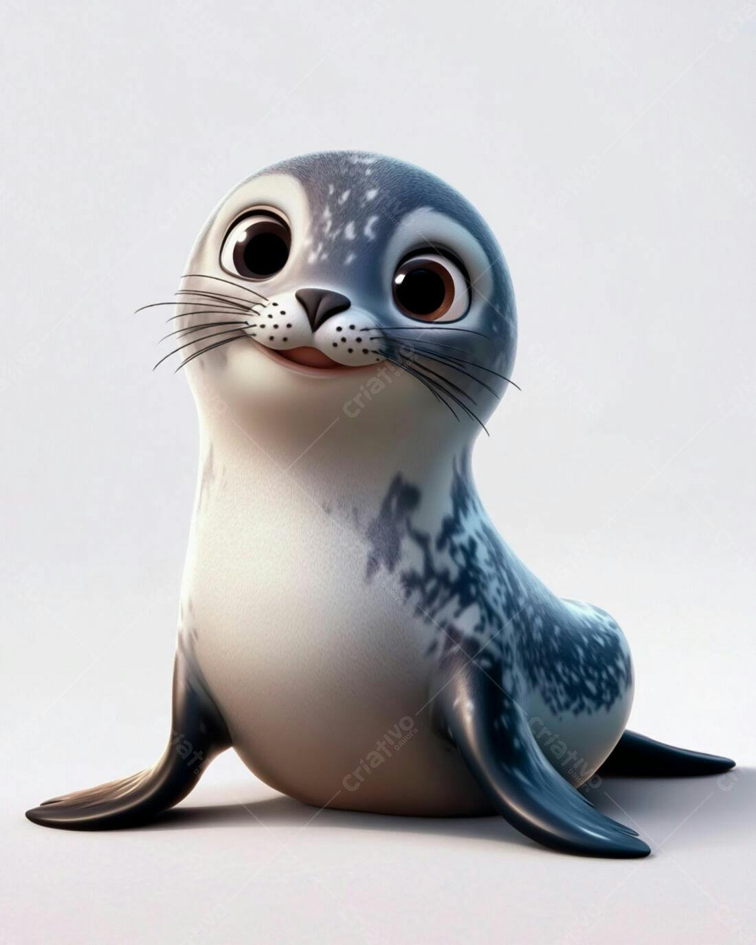 Foca Bebê fofinha desenho animado