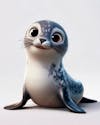 Image, of, a, smiling, baby, seal