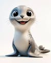 Image, of, a, smiling, baby, seal