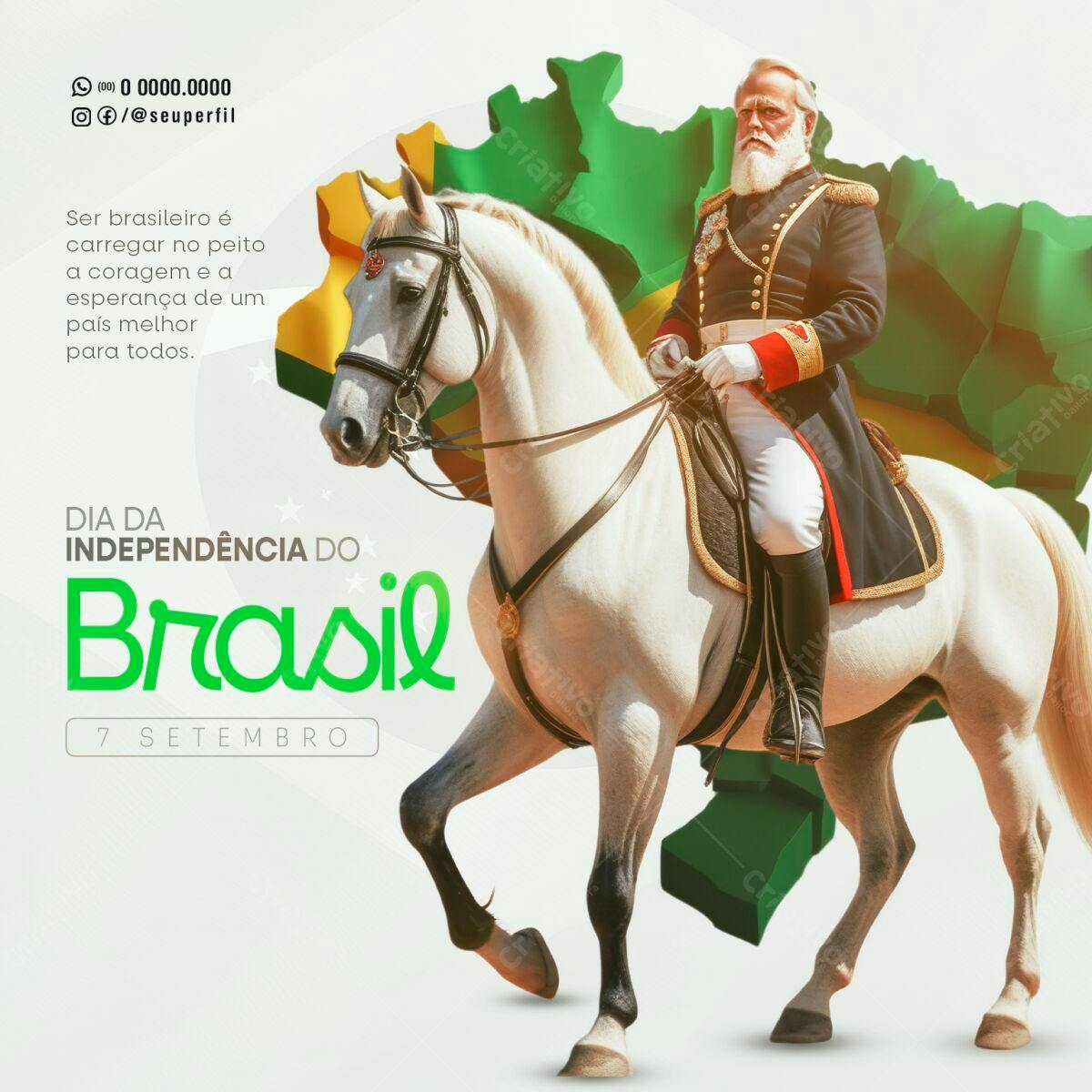 PSD para o Dia da Independência do Brasil Editável