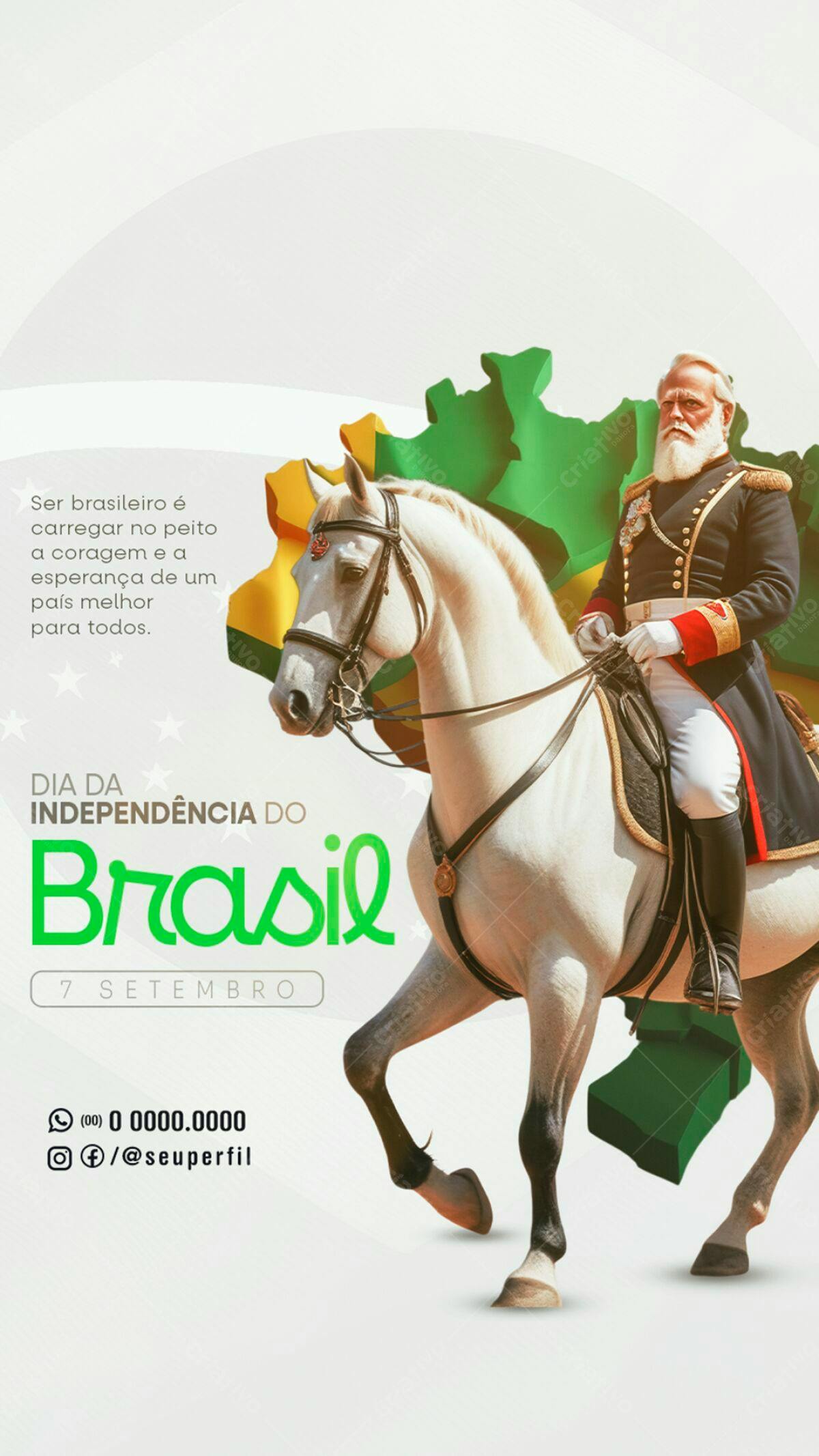 Flyer Dia da Independência do Brasil PSD Editável
