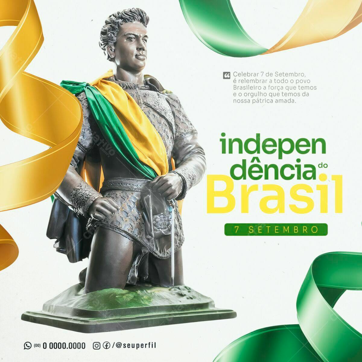 PSD para o Dia da Independência do Brasil Editável
