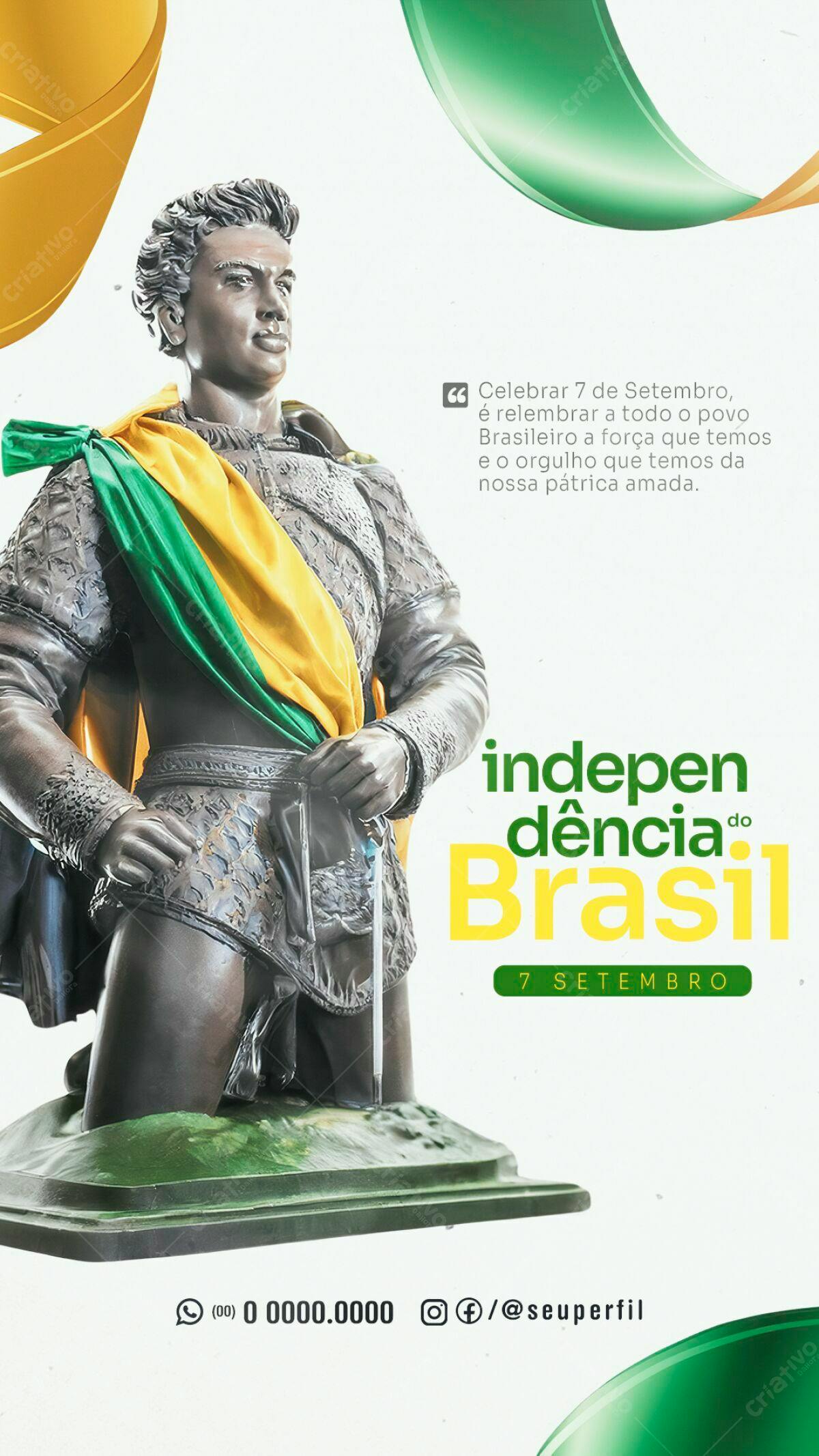 Flyer Independência do Brasil PSD Editável