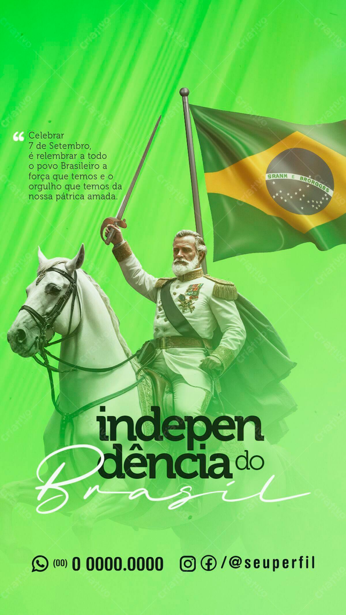 Flyer para o 7 de Setembro PSD Editável