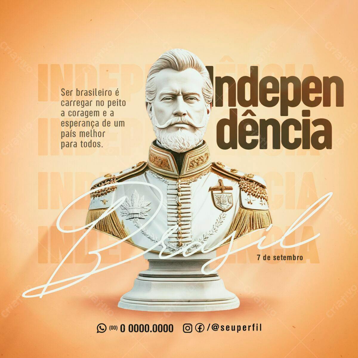 Flyer 7 de Setembro Independência PSD Editável