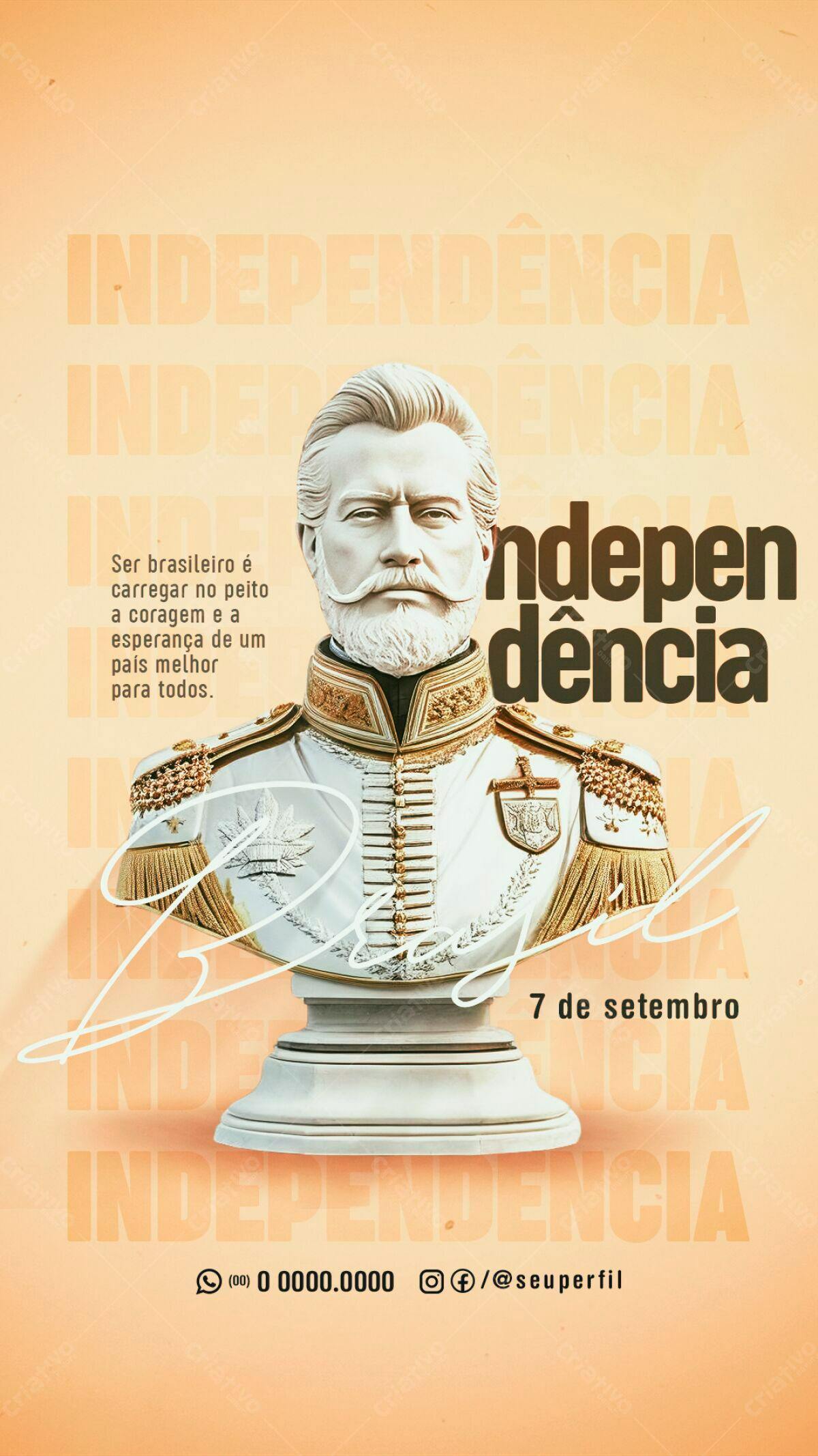 Flyer 7 de Setembro Independência PSD Editável