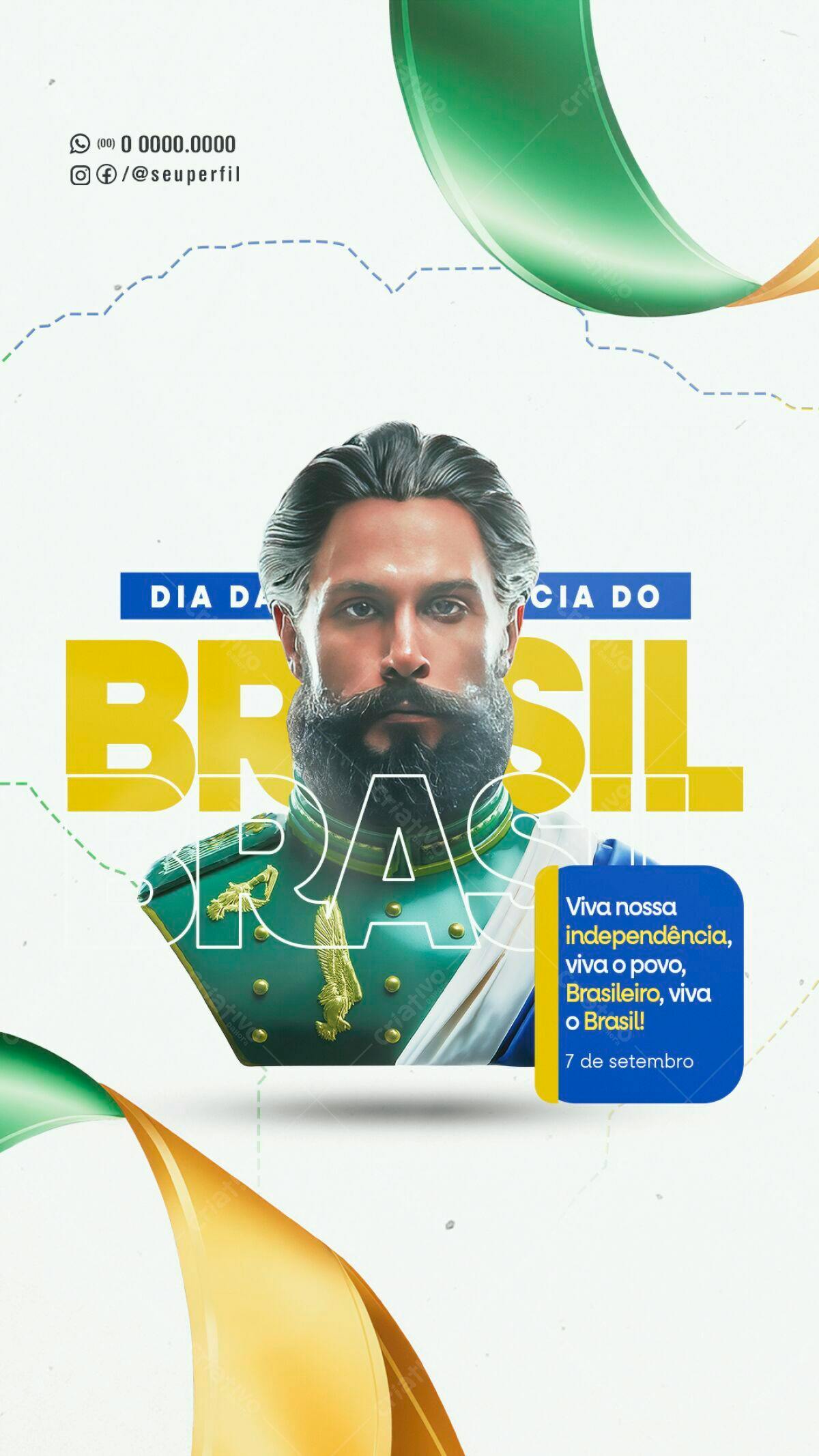 Flyer Dia da Independência do Brasil PSD Editável