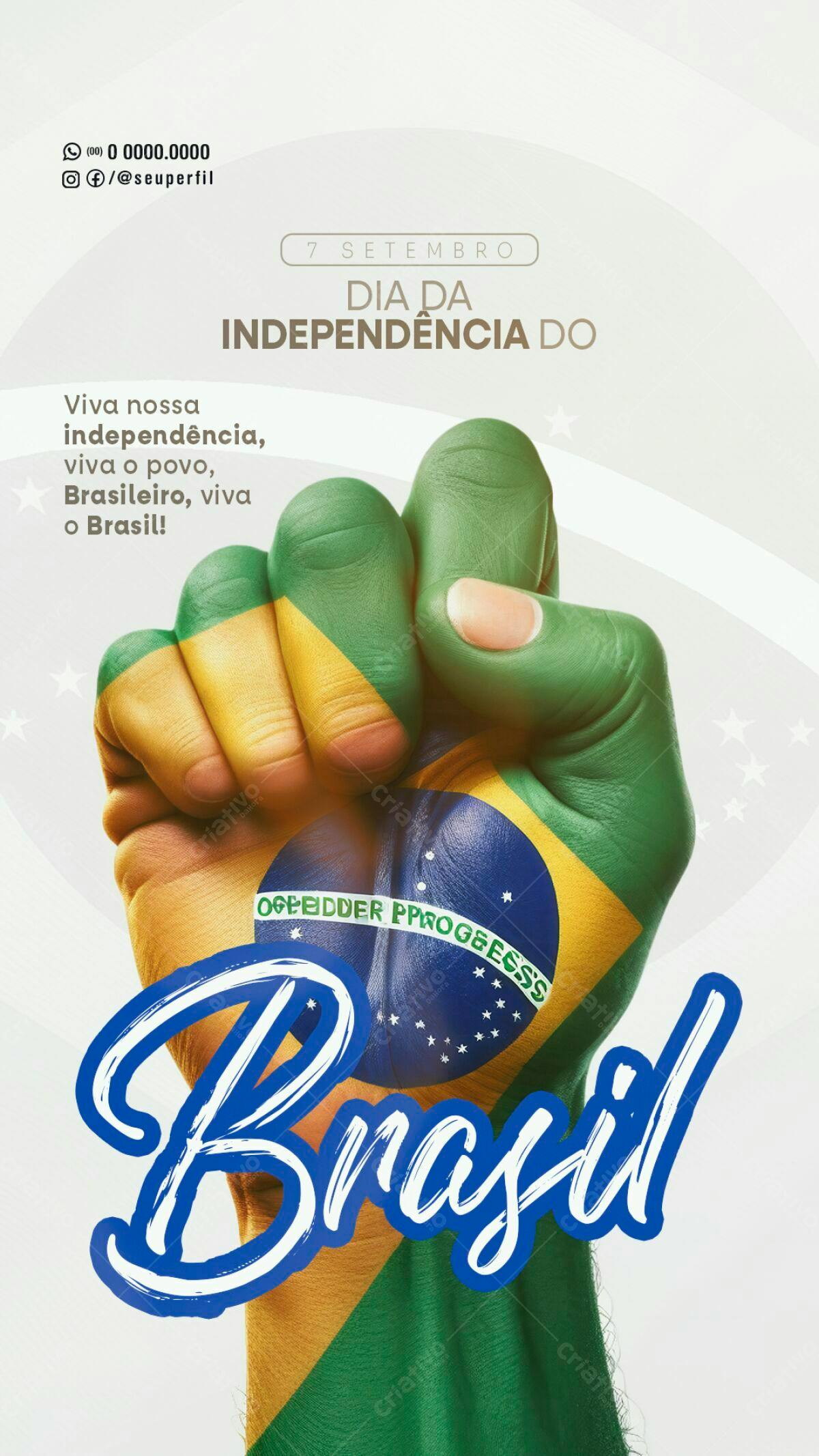 Flyer Dia da Independência do Brasil PSD Editável