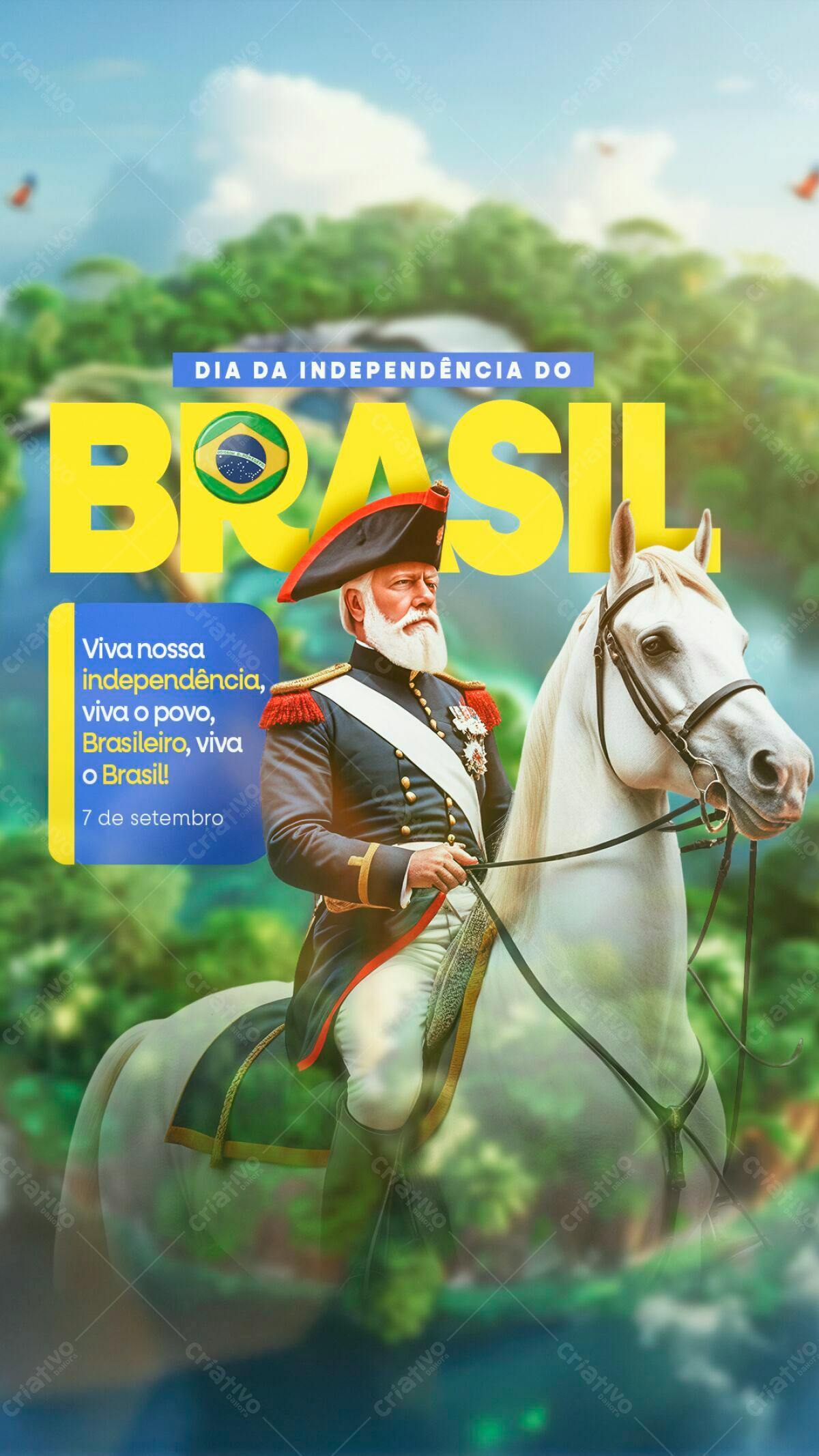 Flyer Dia da Independência do Brasil PSD Editável