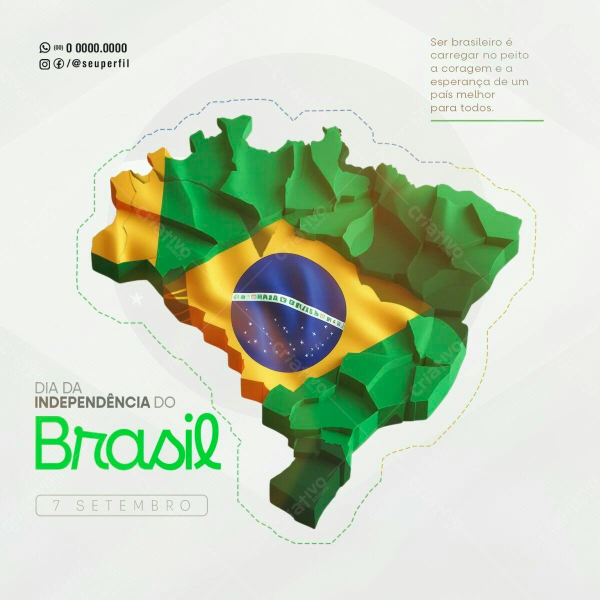 Flyer Dia da Independência do Brasil PSD Editável