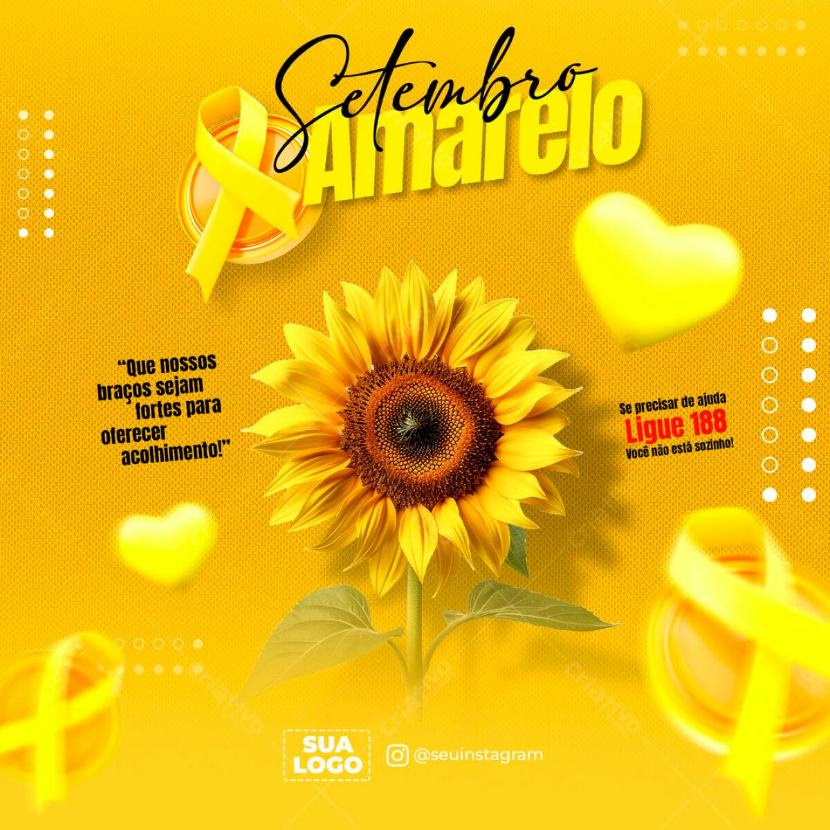 Post Setembro Amarelo PSD Editável