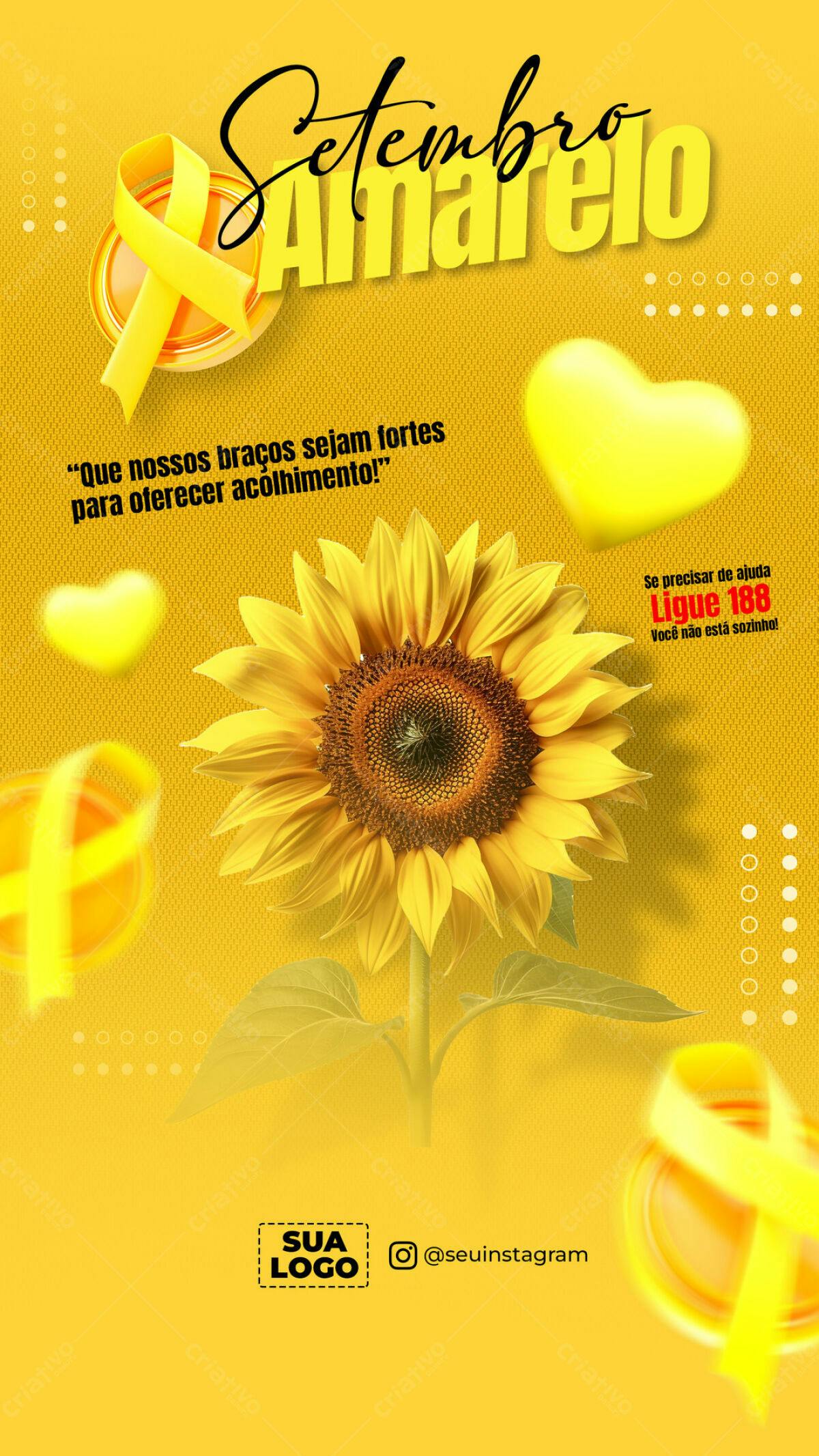 Flyer Setembro Amarelo PSD Editável