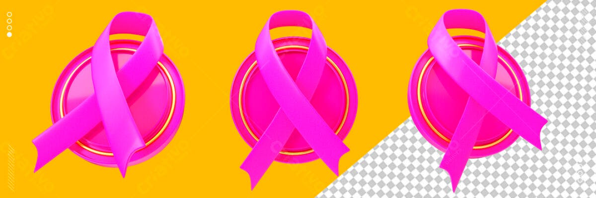 Ícones Outubro Rosa PSD Editável