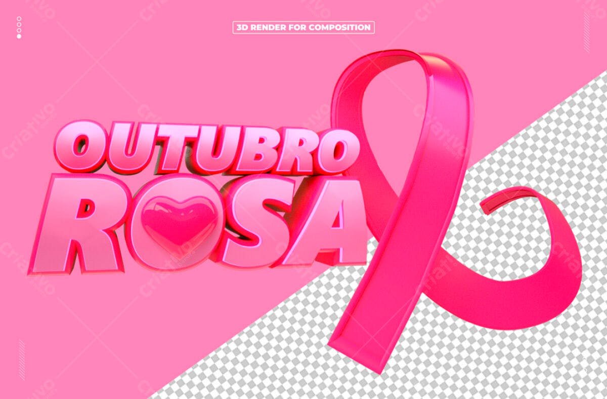 Kit Outubro Rosa PSD Editável