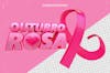 Selo 3d outubro rosa mês prevenção