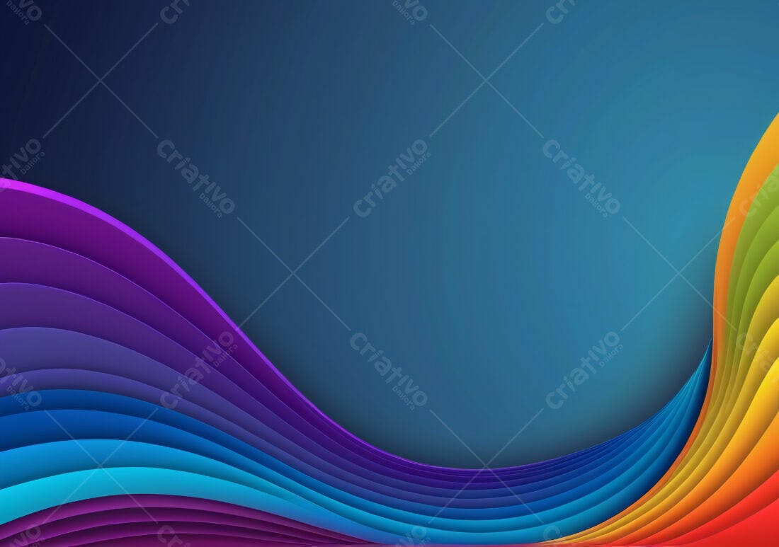 Ondas coloridas abstratas fundo azul