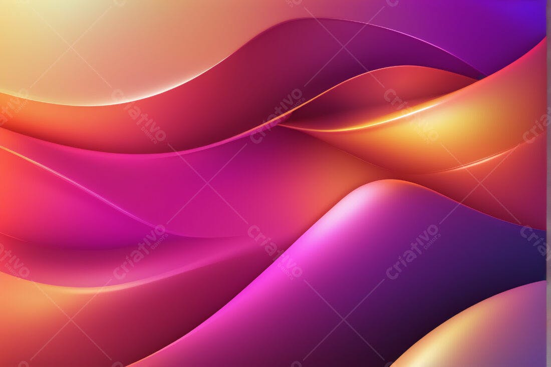 Ondas Abstratas Rosa e Laranja