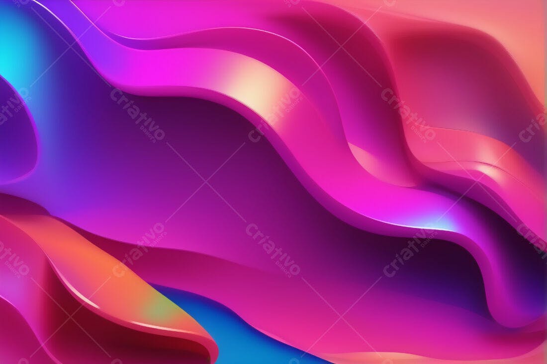 Formas Abstratas Rosa e Roxo Fluidas