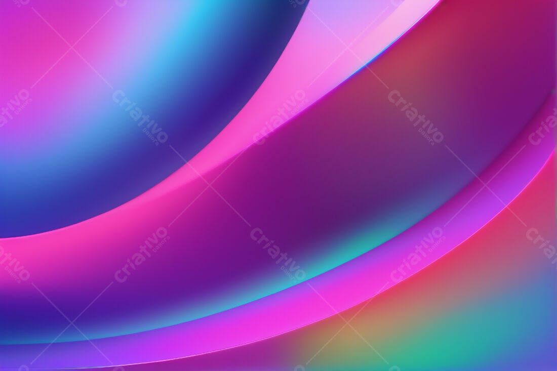 Abstrato Curvas Rosa e Azul
