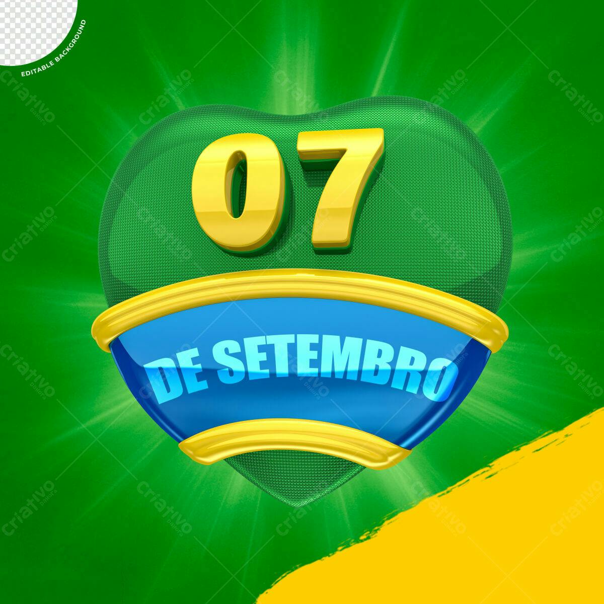 PSD para 7 de Setembro - Dia da Independência PSD Editável