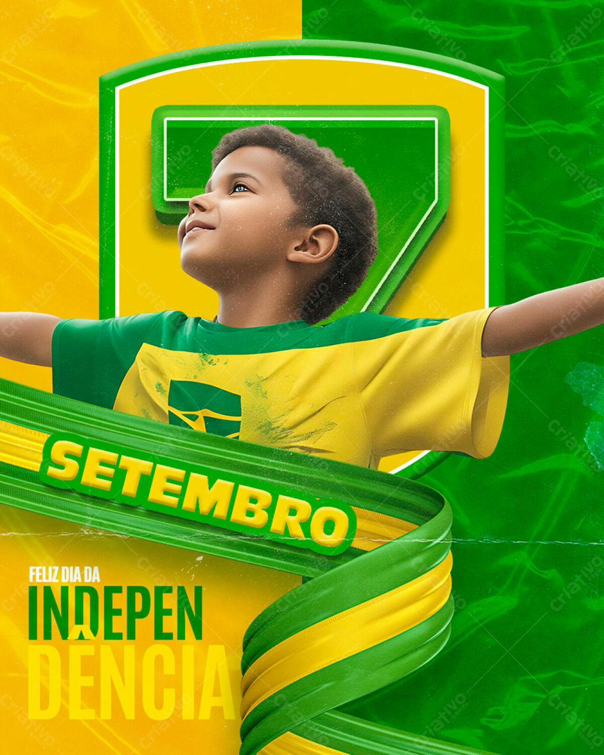 Flyer para o Dia da Independência PSD Editável