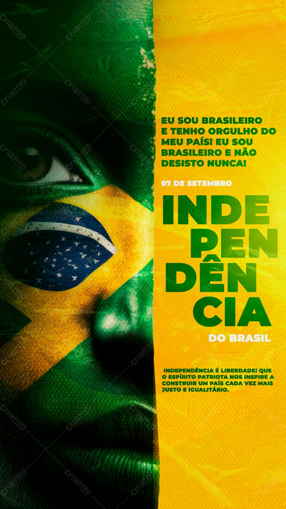 Poster para 7 de Setembro PSD Editável