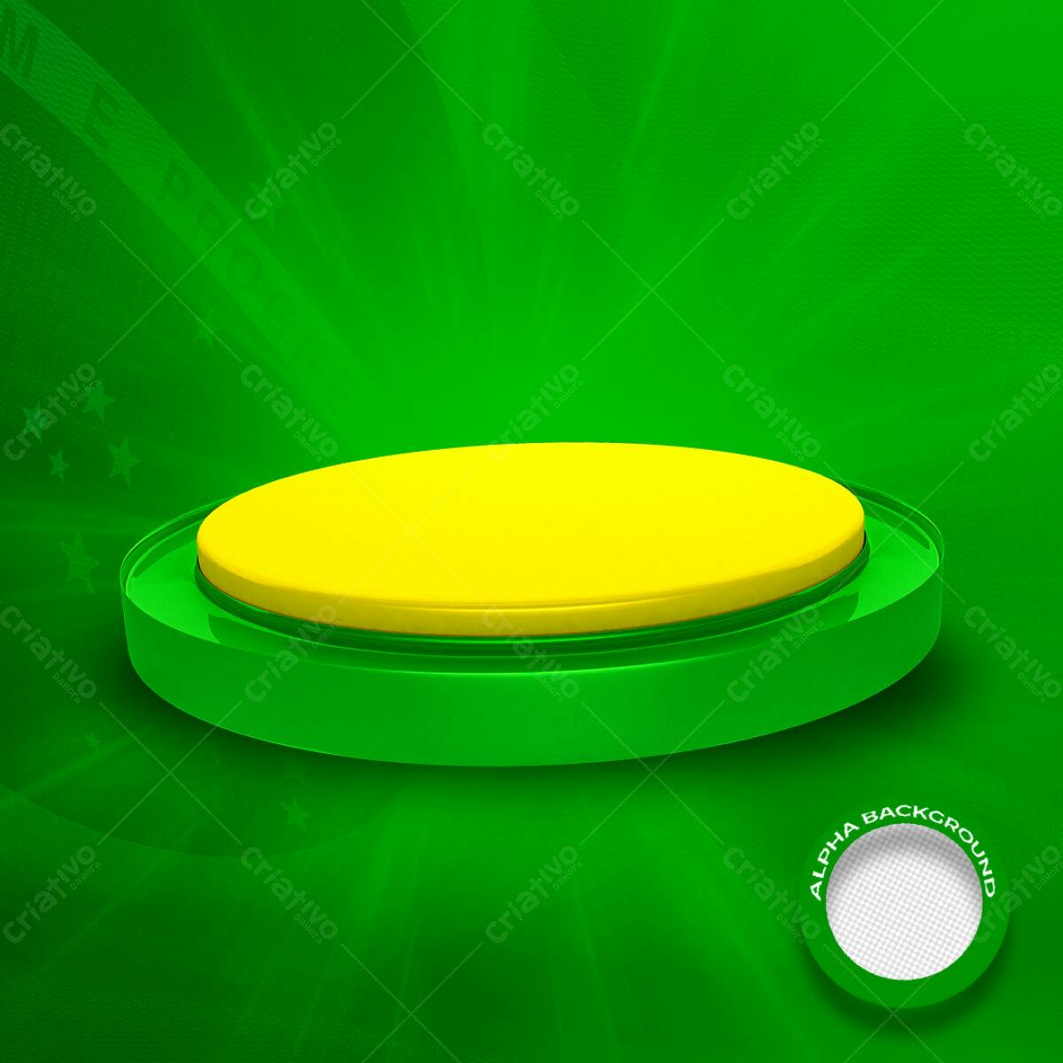 Background Verde e Amarelo PSD Editável