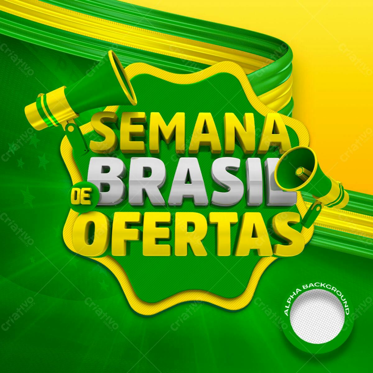 Flyer Semana Brasil Ofertas PSD Editável