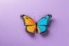 Colorful butterflies, solid background