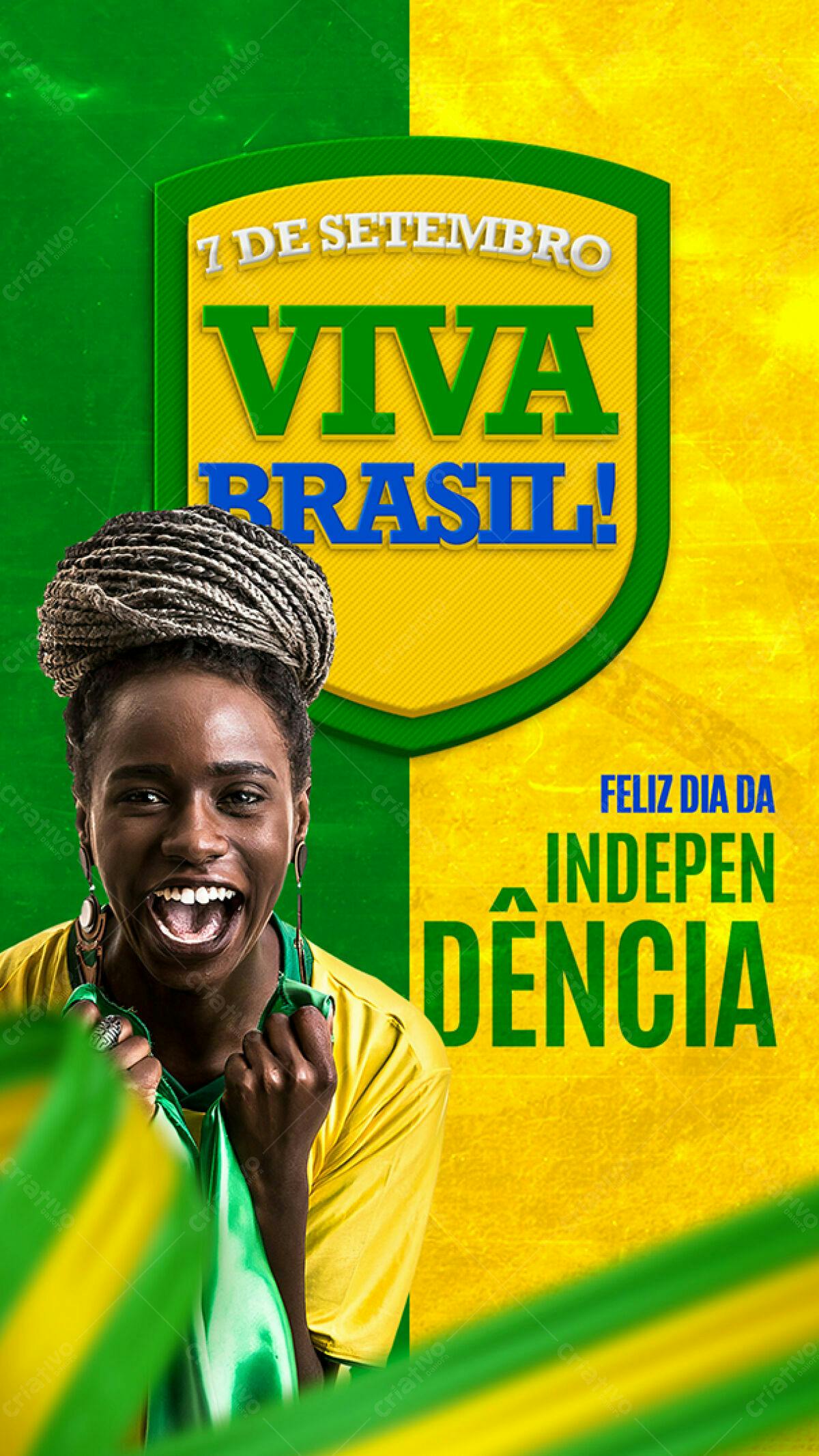 Flyer Dia da Independência do Brasil PSD Editável