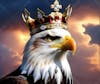 Eagle, king, wearing, crown