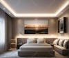 Scenario, modern bedroom, bed