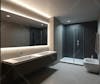 Bathroom, scene, modern, lights