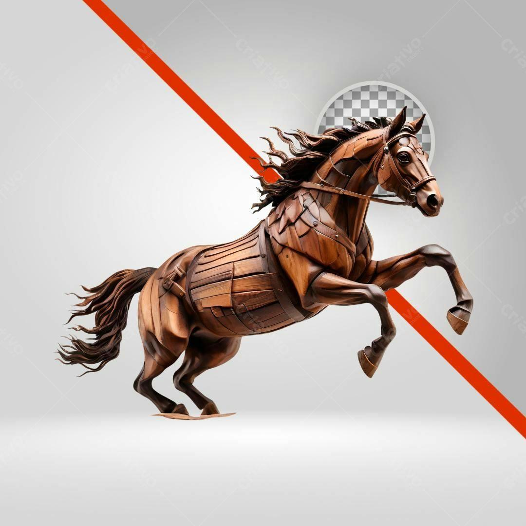 Icone Cavalo Madeira PNG com fundo transparente