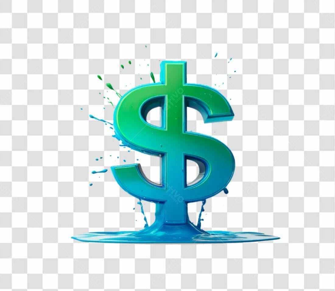 Icone Financeiro Dólar PNG com fundo transparente