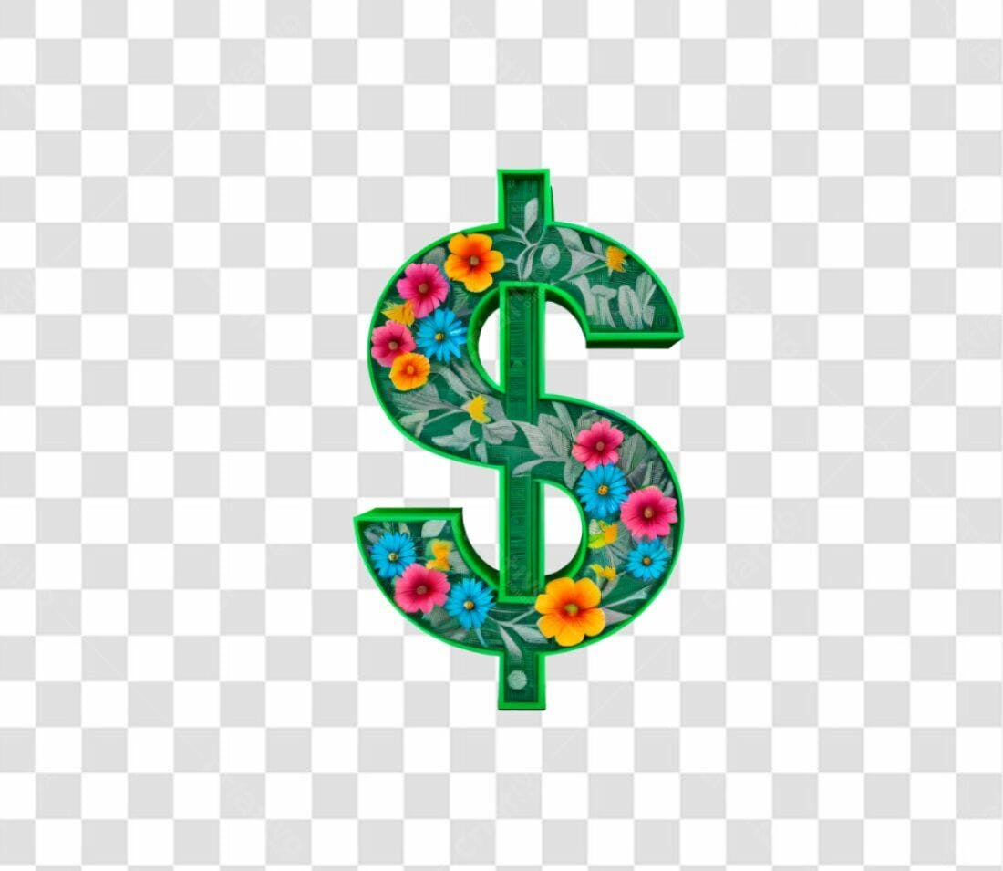 Icone Financeiro Flores PNG com fundo transparente
