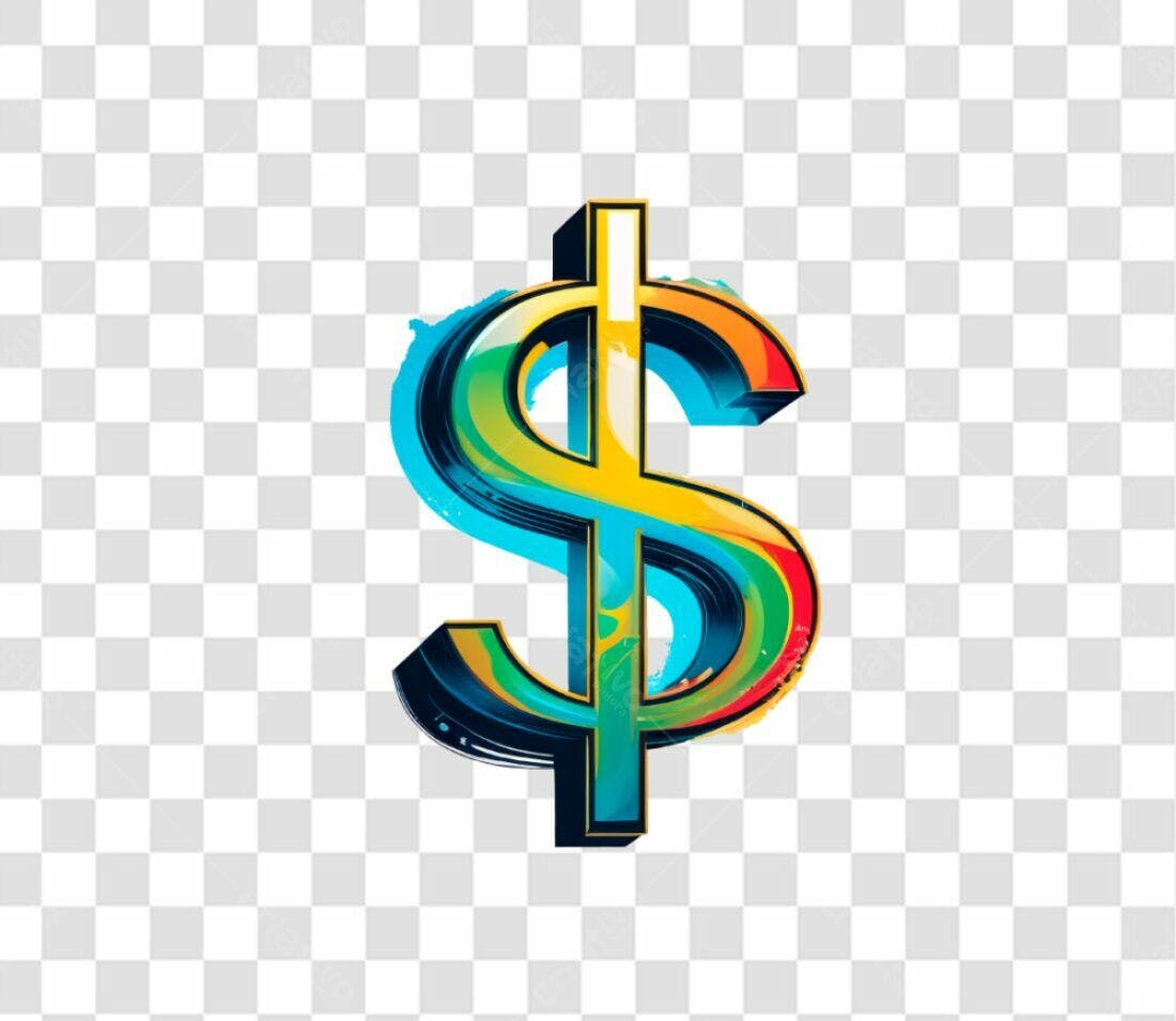 Icone Financeiro Dólar PNG com fundo transparente