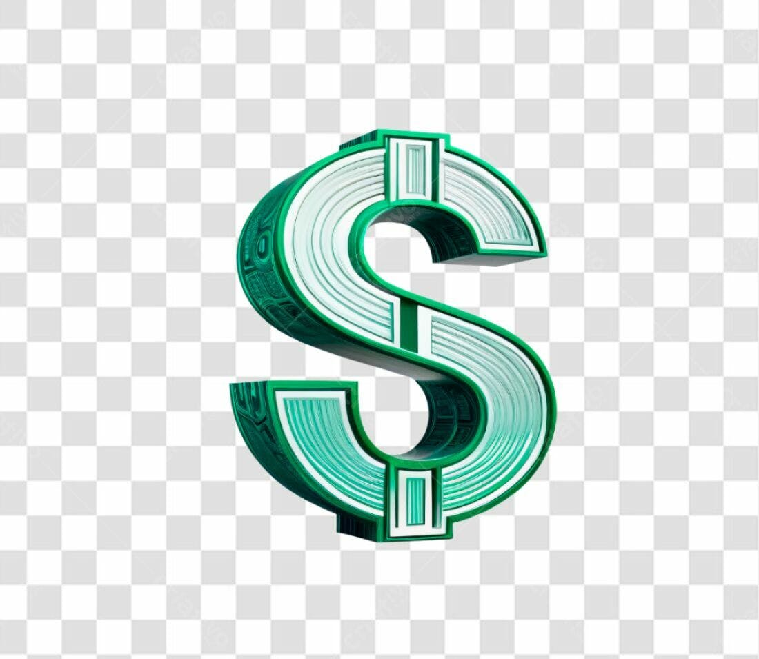 Ícone financeiro Dólar PNG com fundo transparente