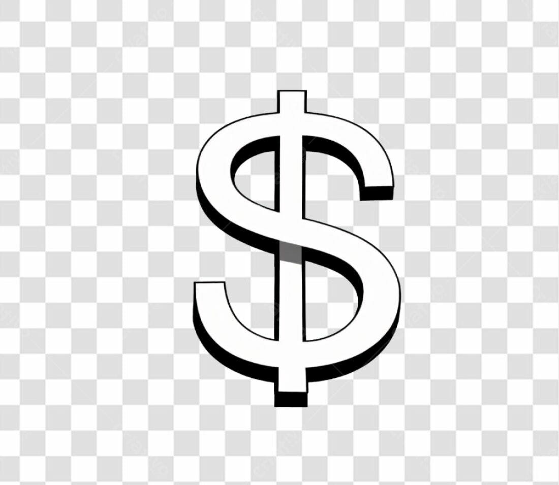 Ícone dólar PNG com fundo transparente