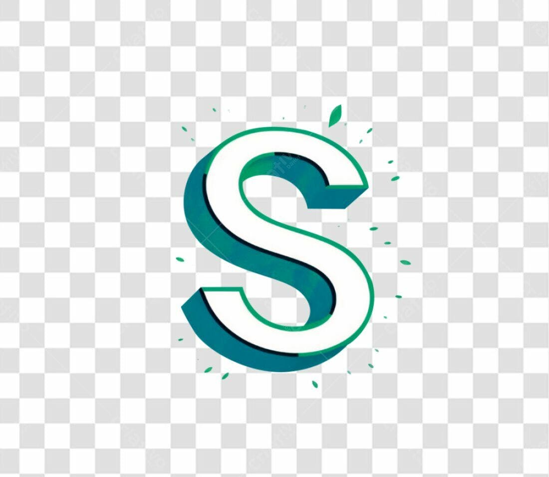 Icone letra S PNG com fundo transparente