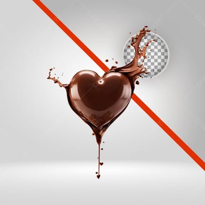 Coração De Chocolate Para Páscoa Slow Motion Doce
