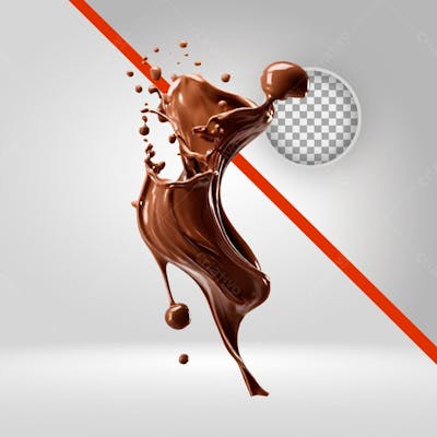 Chocolate Slow Motion, Chocolate Liquido, Páscoa, Abri 3D