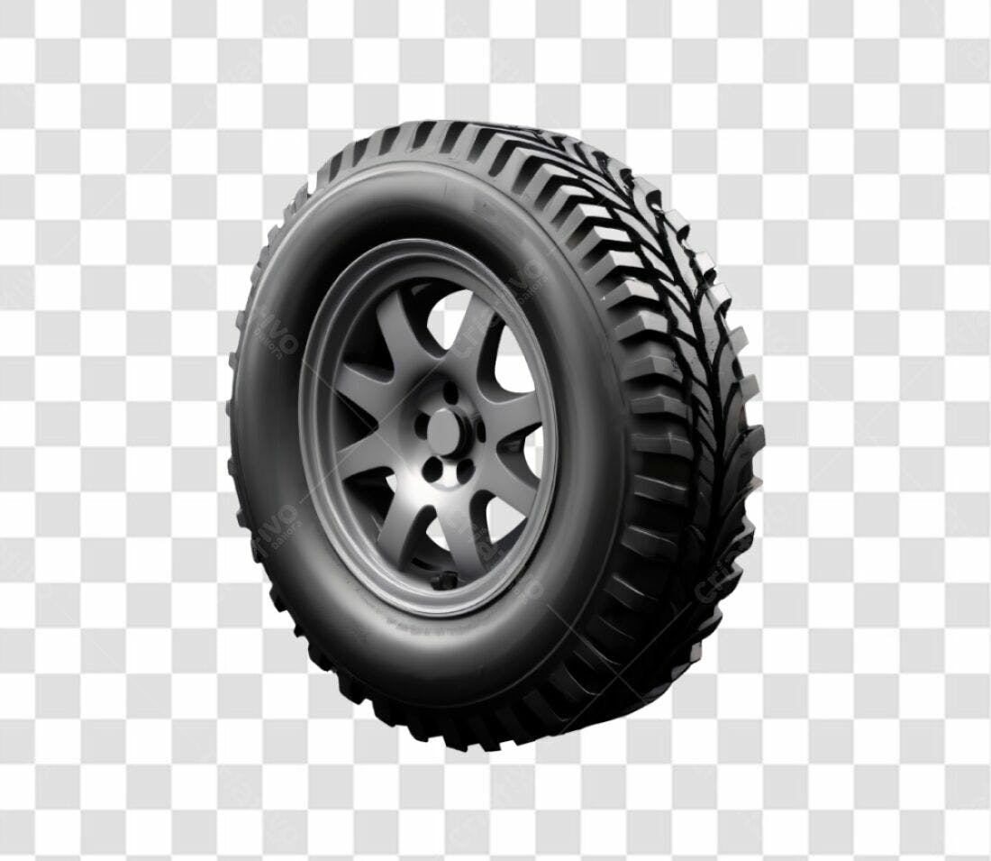 Icone Pneu Carro Preto PNG com fundo transparente