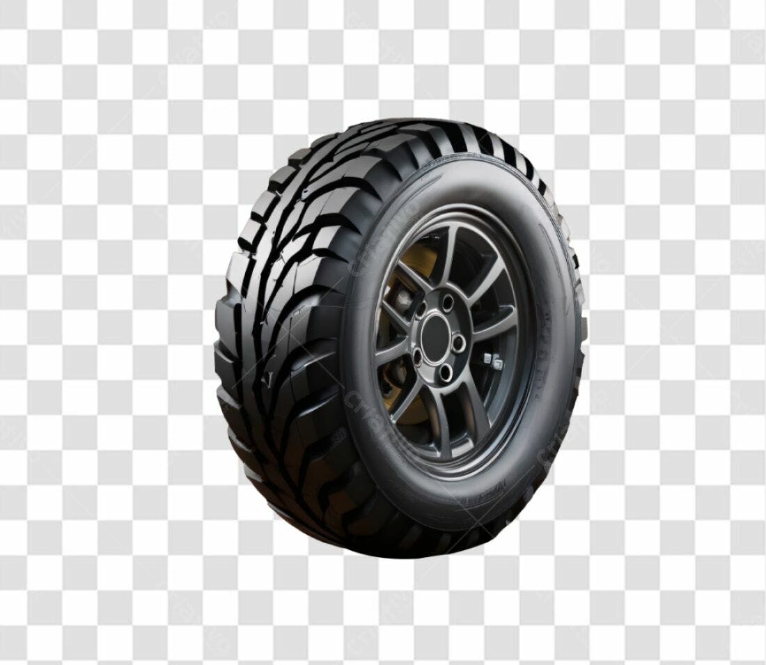 Icone Pneu Carro Preto PNG com fundo transparente