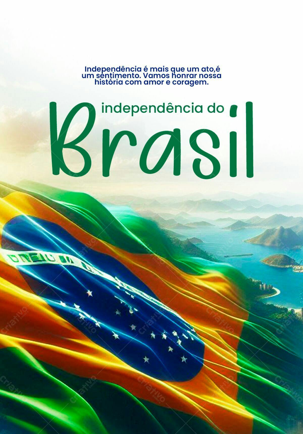Flyer Independência do Brasil PSD Editável