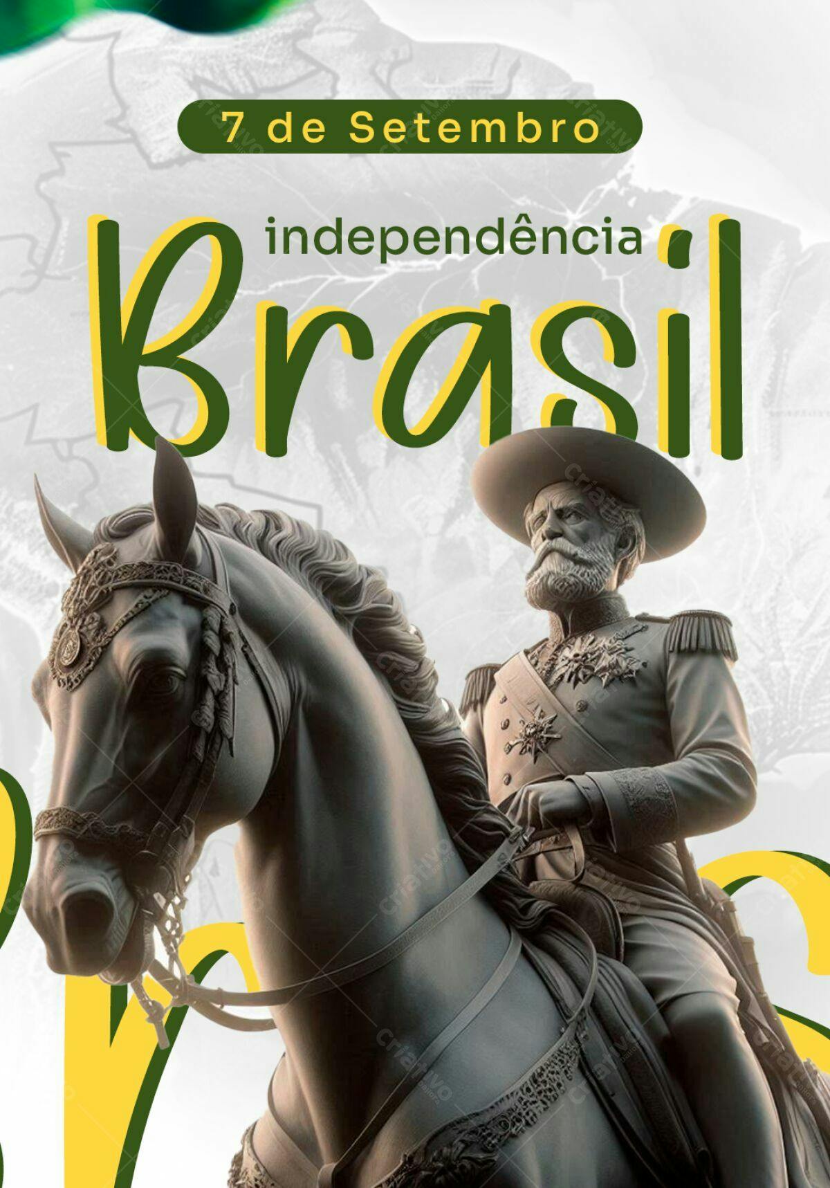 Flyer 7 de Setembro Independência Brasil PSD Editável