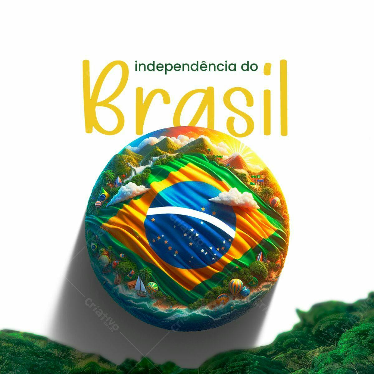 Arte para 7 de Setembro PSD Editável