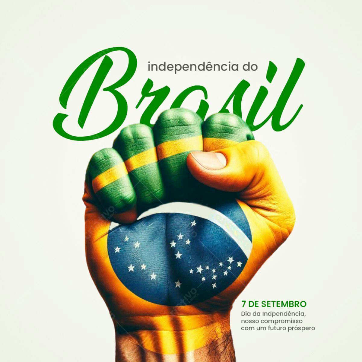 Post para o Dia da Independência do Brasil PSD Editável