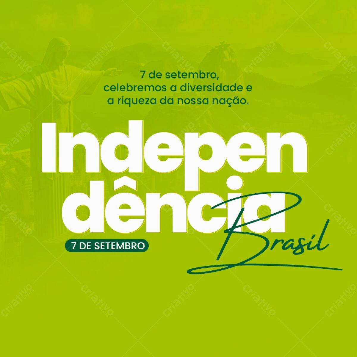 Postagem Dia da Independência Brasil PSD Editável