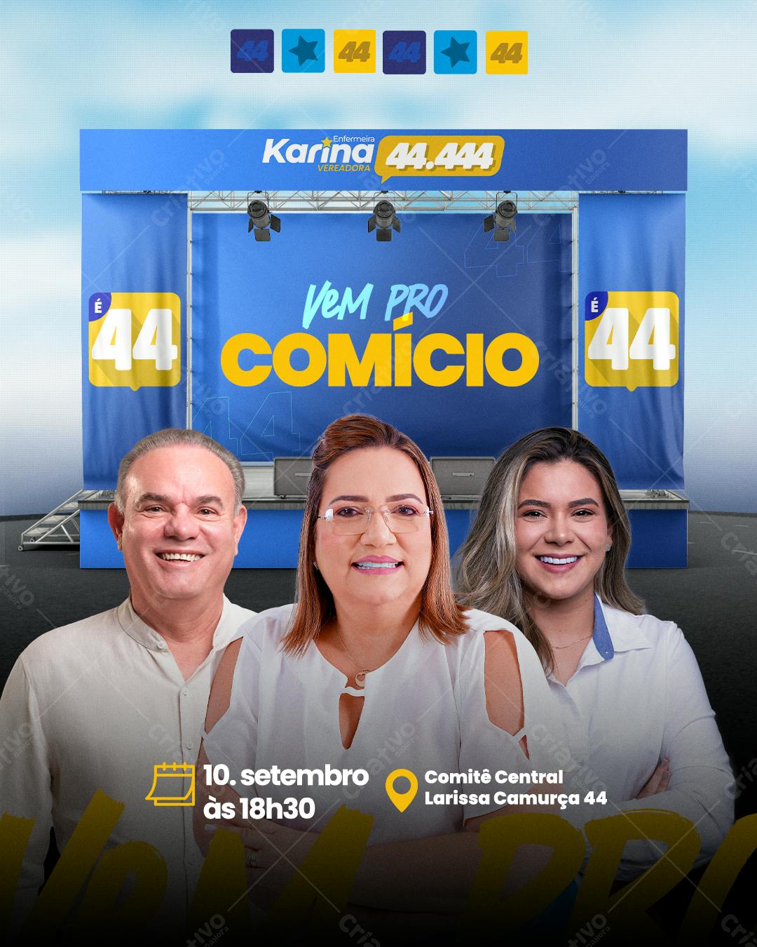 Flyer para Comício Político PSD Editável